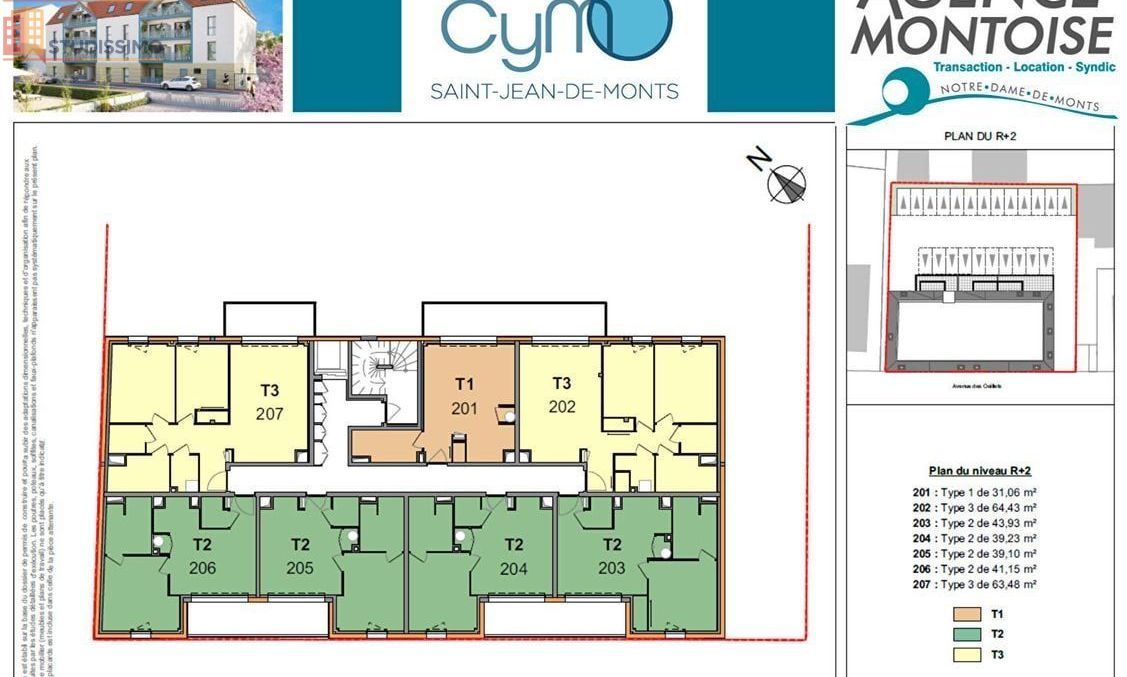 Studio 31m² Saint-Jean-de-Monts - Étage 2/3 - Photo 3